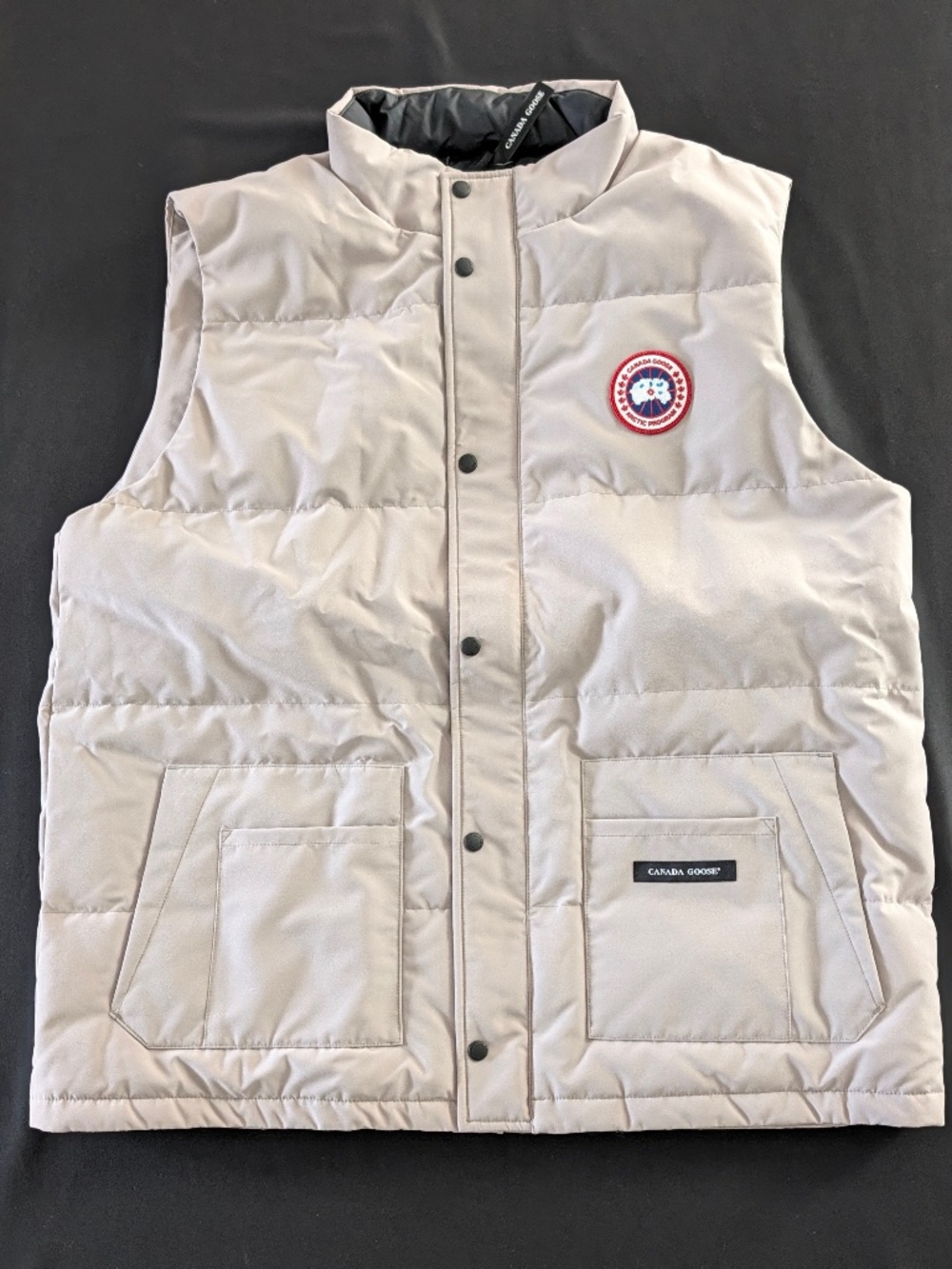 CANADA GOOSE Freestyle Crew Vest 2XL XXL Limestone Tan Beige Down Gilet 2054M